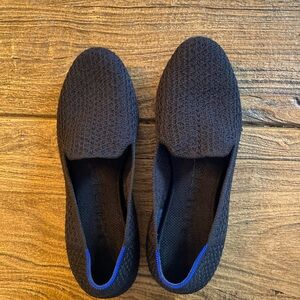 Women’s Rothy’s The Loafer Round Toe Flat Lightweight Black Slip-On Shoes